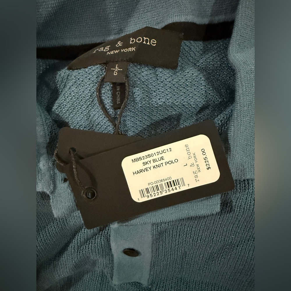 rag & bone Harvey Knit Polo. NWT